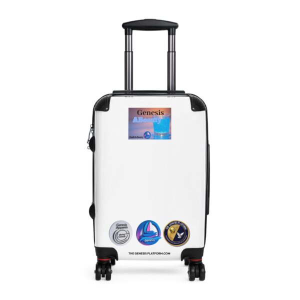 Genesis Apparels & Home Goods Stylish Travel Suitcase with Custom Stickers - Perfect for Adventure Seekers! - Image 2
