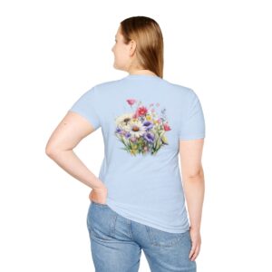 High Quality Genesis Apparels-Unisex Soft Style T-Shirt - Flowers (1) Tee for Happy Vibes