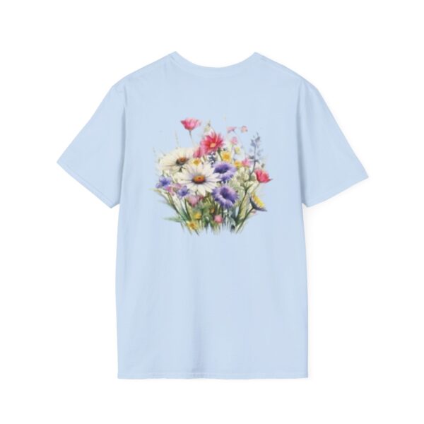 High Quality Genesis Apparels-Unisex Soft Style T-Shirt - Flowers (1) Tee for Happy Vibes - Image 3
