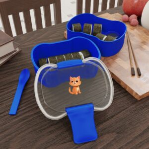 Genesis Home Goods Kitty Two-Tier Bento Box for Meal Prep, Lunch Box Organizer, Eco-Friendly Food Container.