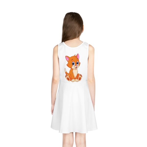 Genesis Apparels Girls' Sleeveless Kitty Sundress - Perfect for beach days, birthday parties, this dress is sure to become a favorite in every little girl’s wardrobe.