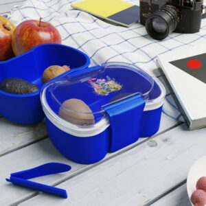 Genesis Home Goods Flower Two-Tier Bento Box for Meal Prep, Lunch Box Organizer, Eco-Friendly Food Container.