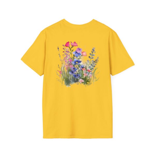 High Quality Genesis Apparels-Unisex Soft Style T-Shirt - Flowers (2) Tee for Happy Vibes - Image 3