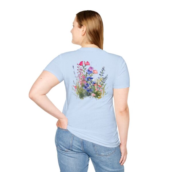 High Quality Genesis Apparels-Unisex Soft Style T-Shirt - Flowers (2) Tee for Happy Vibes - Image 6