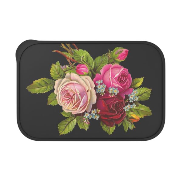 Genesis Home Goods Roses Stylish Bento Box with Utensils – Perfect for Meal Prep & On-the-Go - Image 2